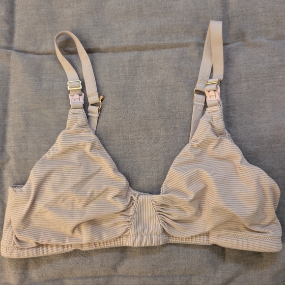 Hatch Nursing Pink Striped Bra - Picture 1 of 10